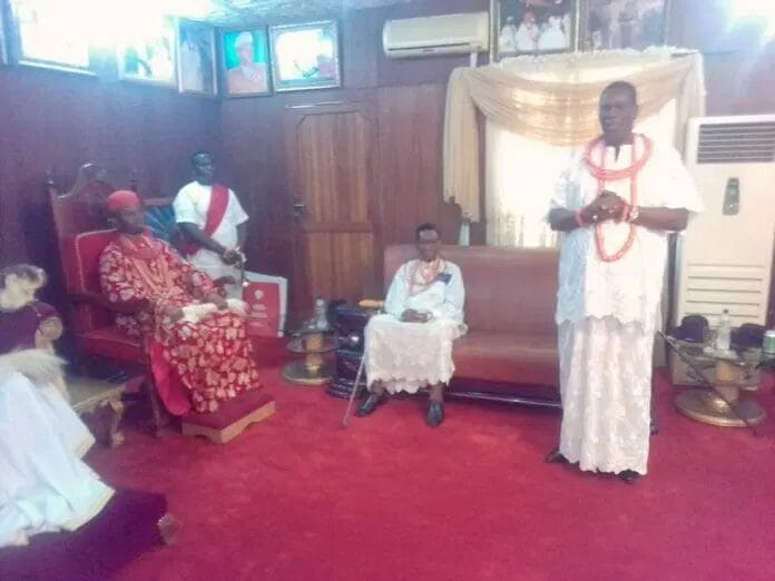 The barrister, His Royal Majesty, Peremobowei Shedrack Erebulu, Aduo III with the Kabowei Council of Chiefs